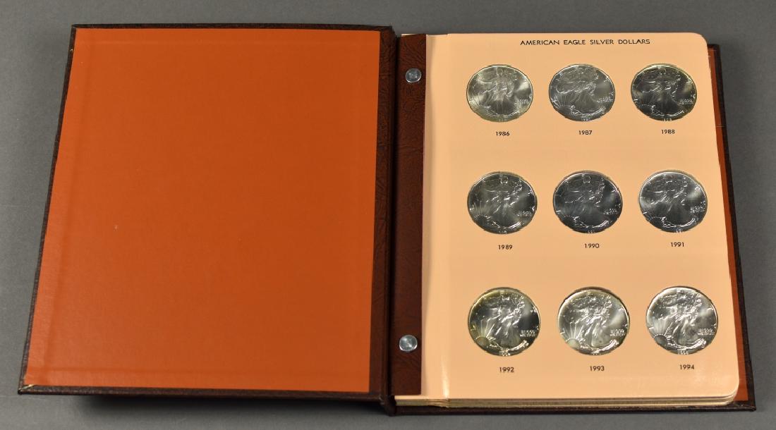 Dansco Album Containing 22 Silver Eagles (1 of 4)