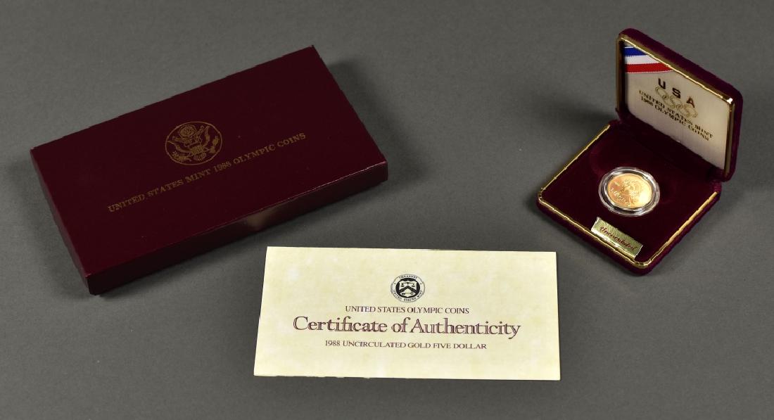 1988 Olympic $5.00 Gold Coin, Uncirculated (1 of 3)