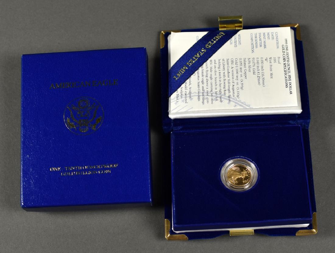 1/10 Oz. Proof American Eagle Gold Coin-Dated 1995 (1 of 3)