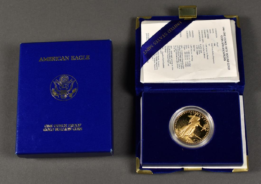 1 Oz. Proof American Eagle Gold Coin-Dated 1986 (1 of 3)