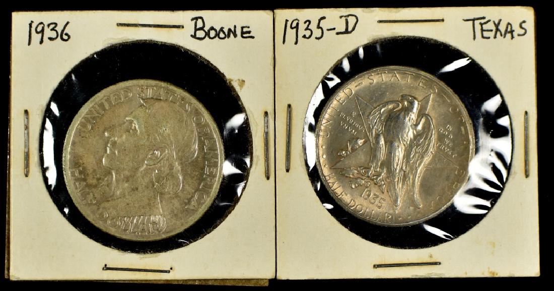 2 Silver Early Commemorative Half Dollar Coins (1 of 2)