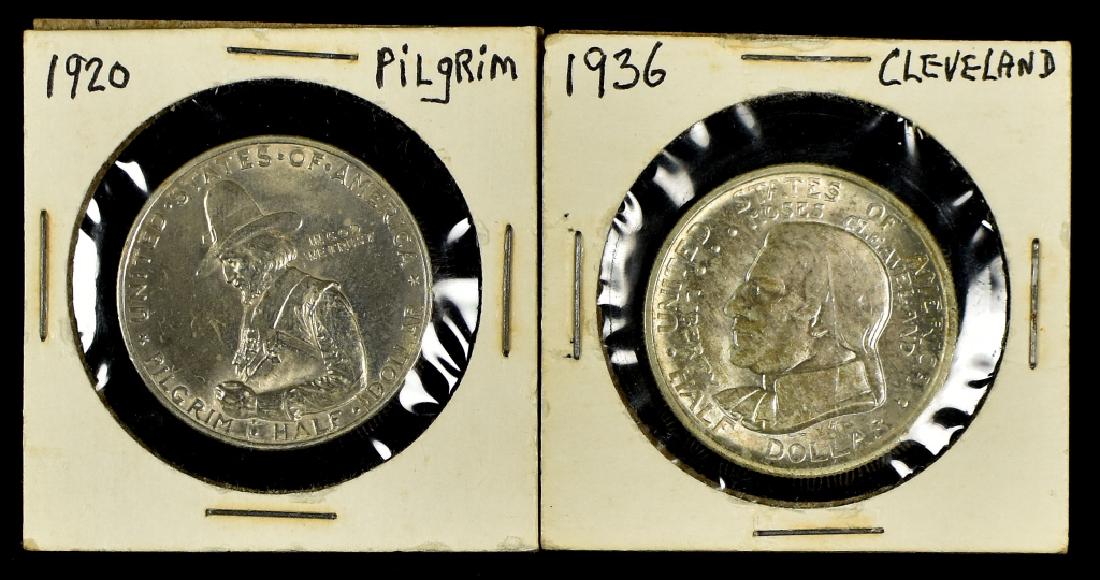 2 Silver Early Commemorative Half Dollar Coins (1 of 2)