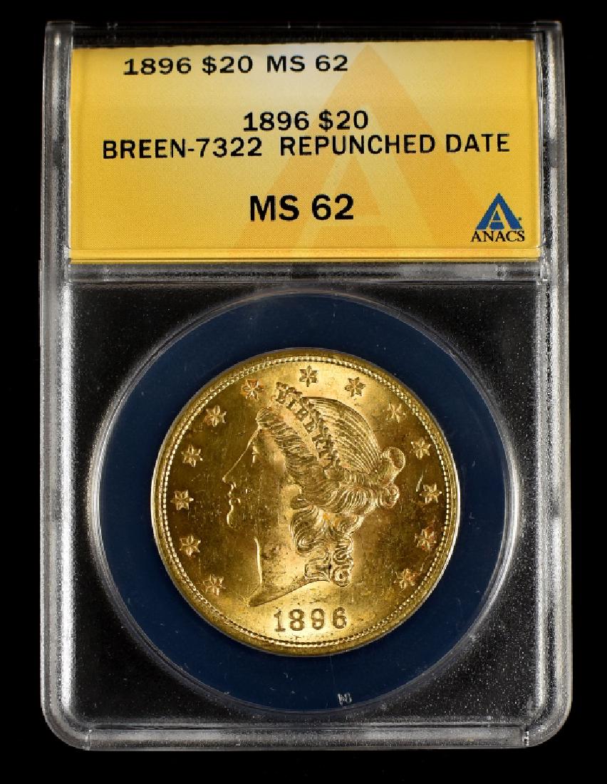 1896 Liberty $20 Gold Coin (1 of 2)