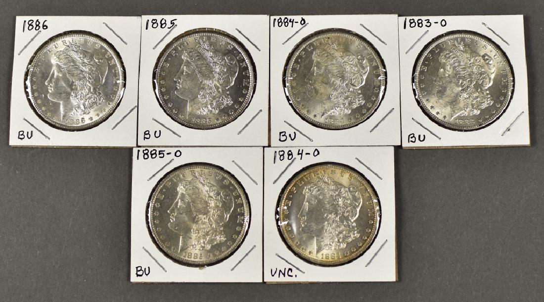 Six BU Morgan Dollars (1 of 2)