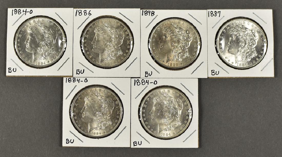 Six BU Morgan Dollars (1 of 4)