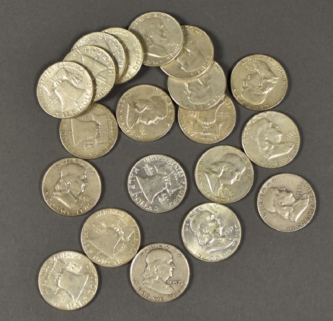 Roll (20 Coins) Circulated Franklin Half Dollars (1 of 3)
