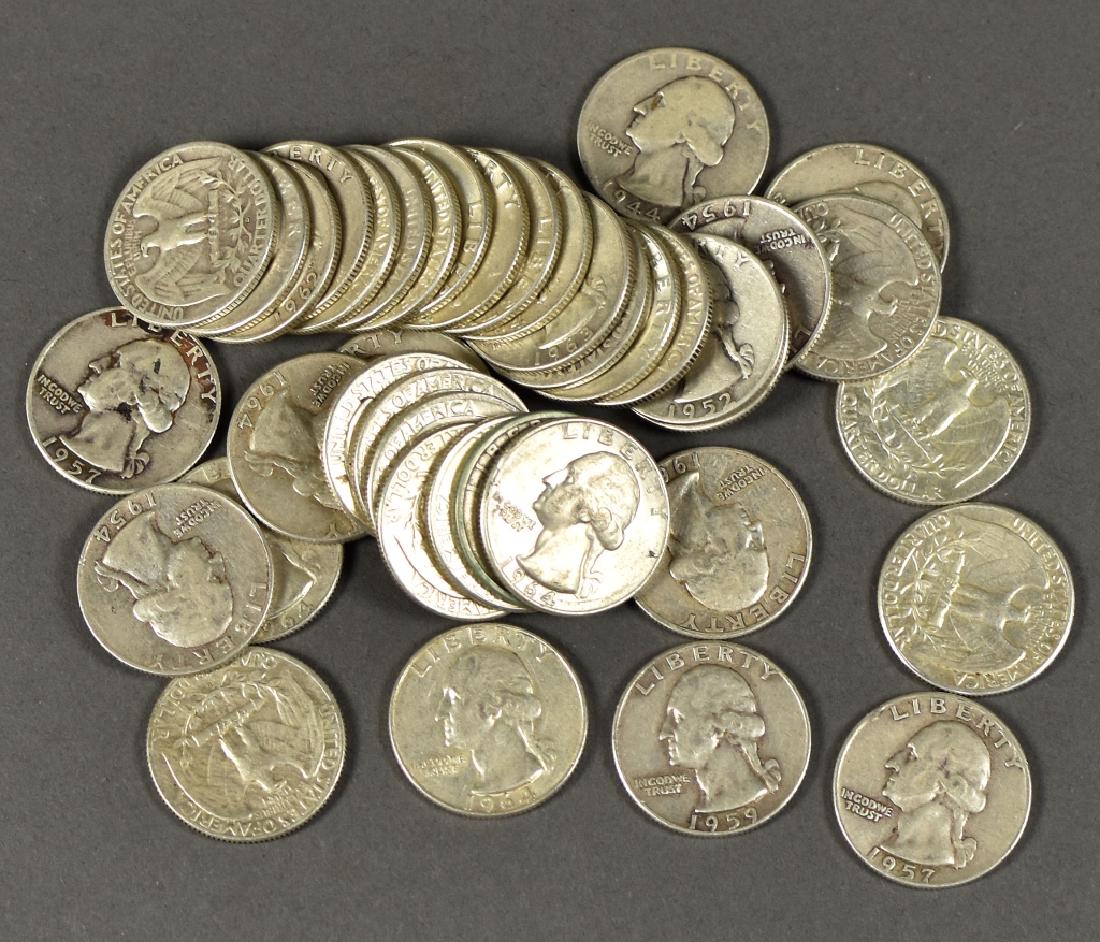 Roll (40 Coins) of Washington 90% Silver Quarters (1 of 3)