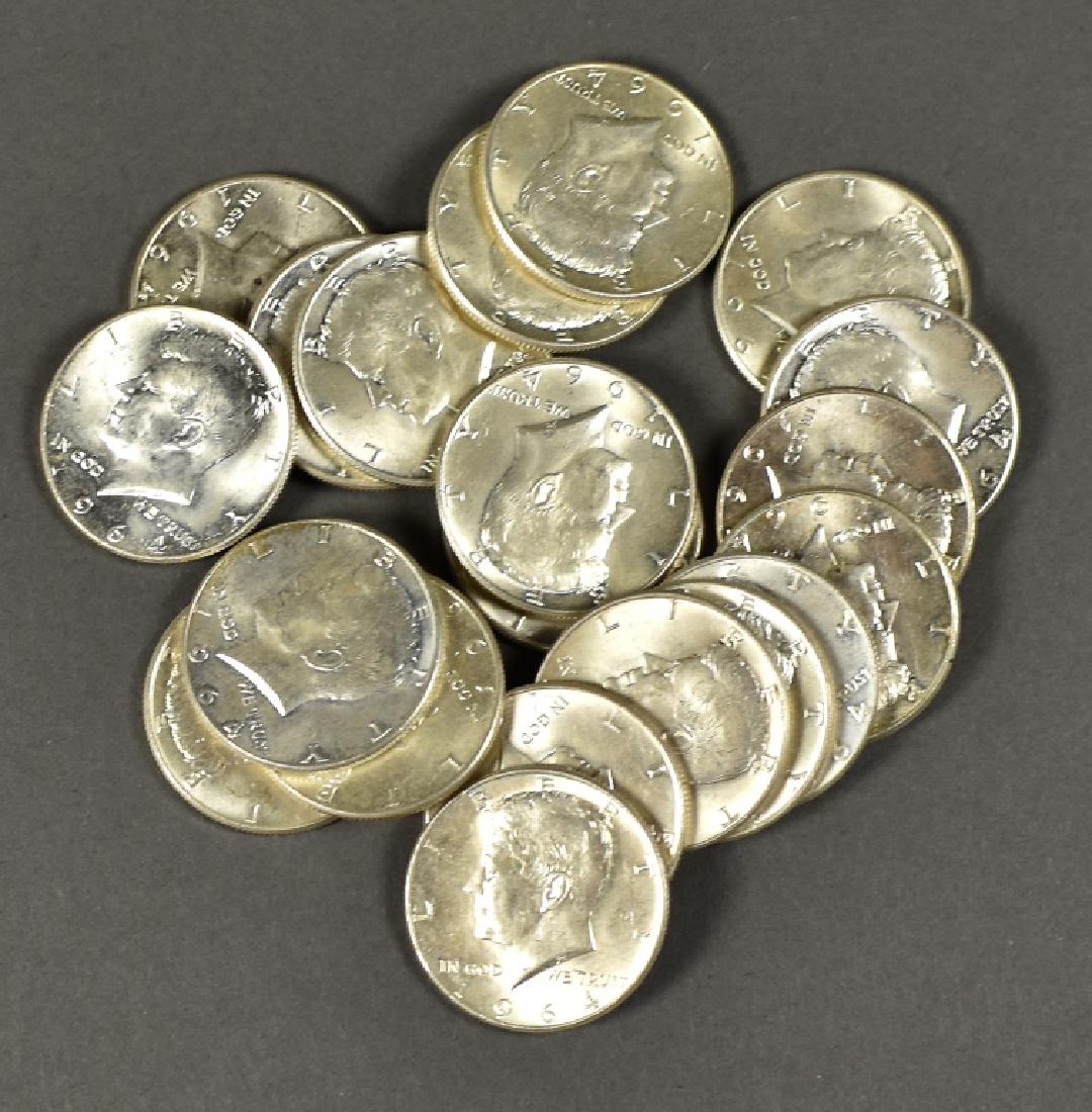 Roll (20 Coins) of 1964 Kennedy Half Dollars (1 of 3)