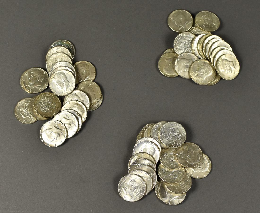 Three Rolls of 40% Silver Kennedy Half Dollars (1 of 4)