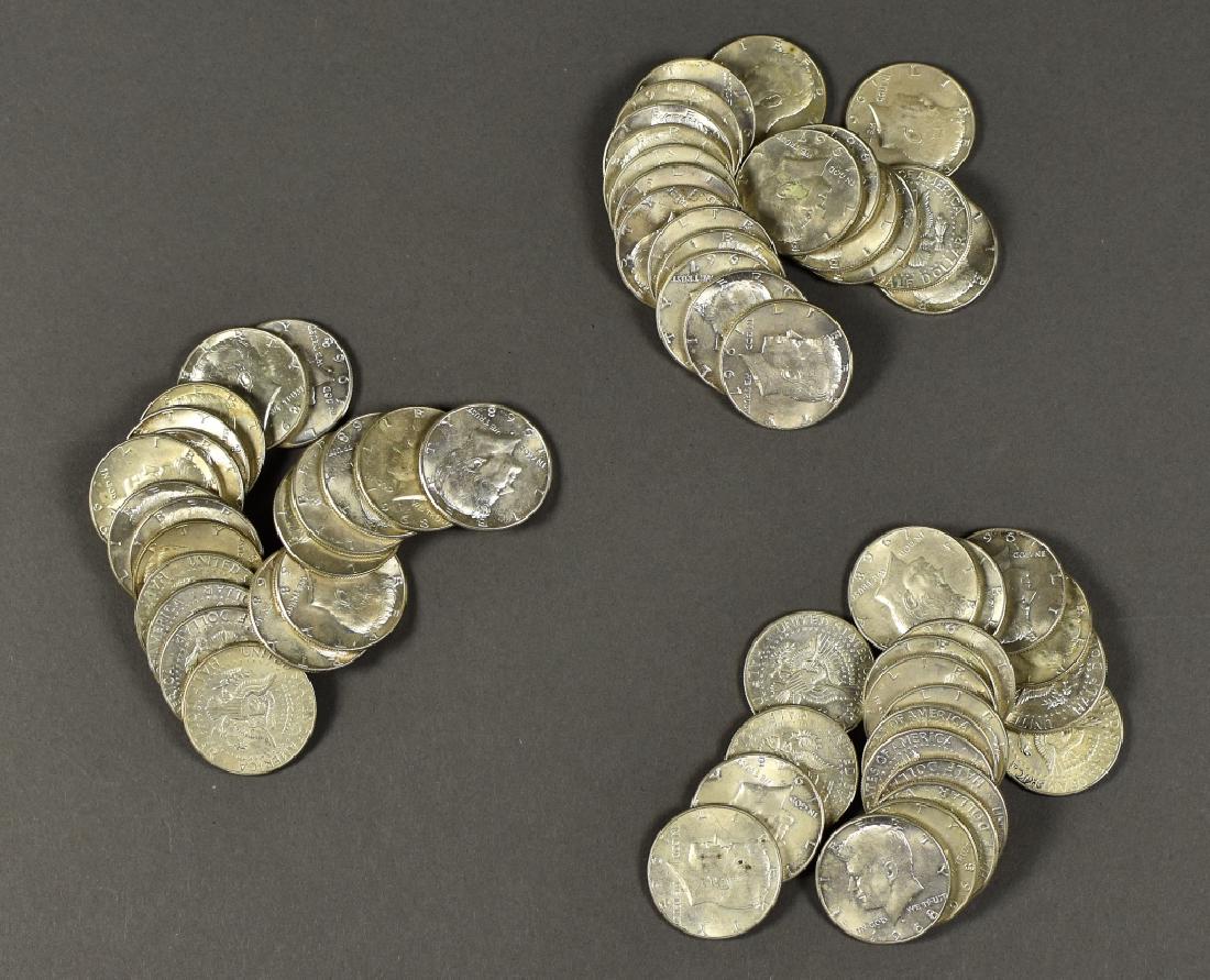 Three Rolls of 40% Silver Kennedy Half Dollars (1 of 4)