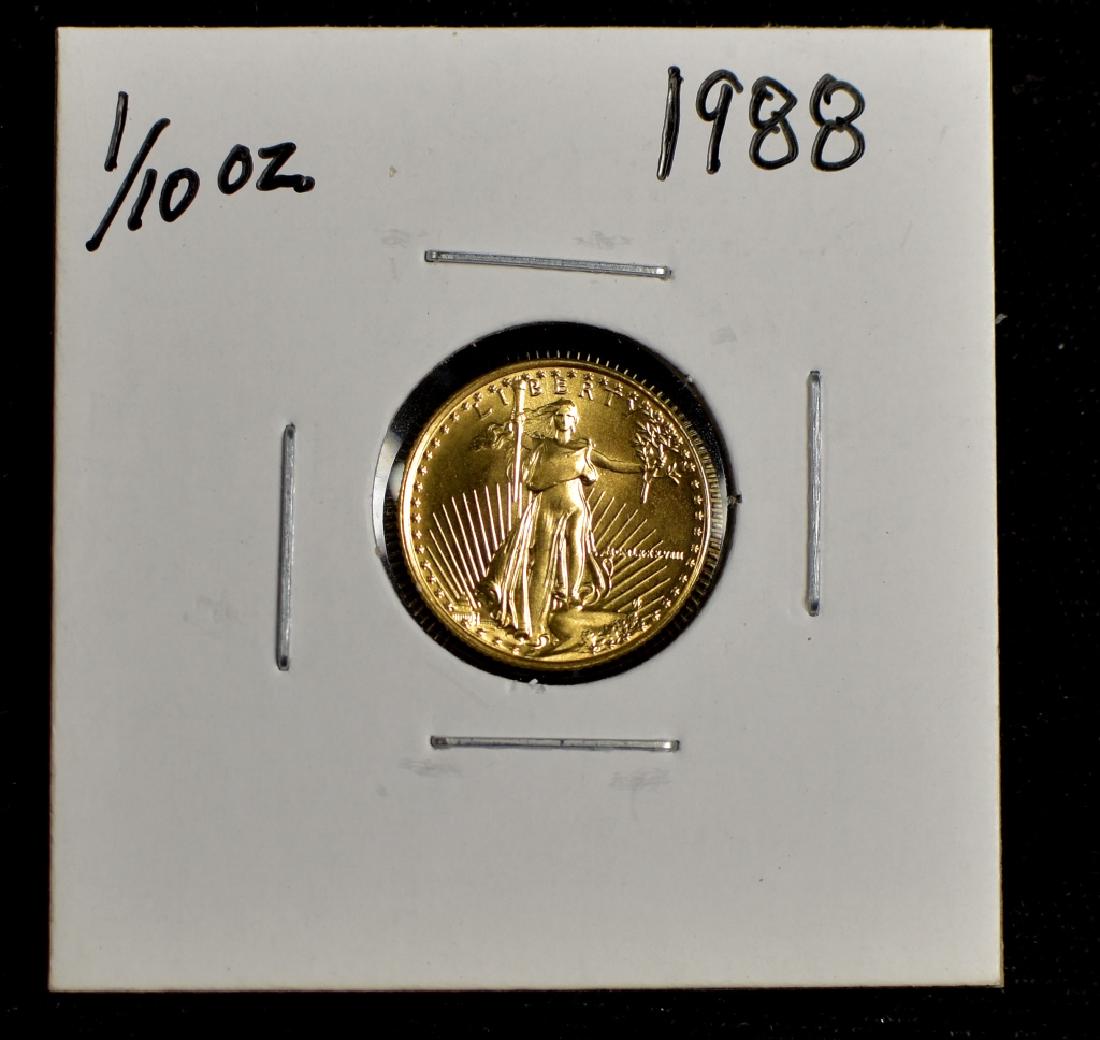 1988 1/10 Oz. Gold Eagle ($5) Uncirculated (1 of 2)