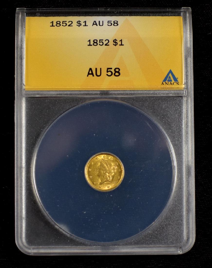 1852 Liberty $1.00 Gold Coin (1 of 3)