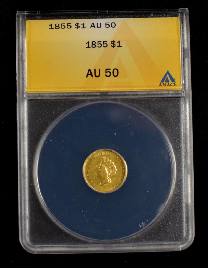 1855 Princess $1.00 Gold Coin (1 of 3)