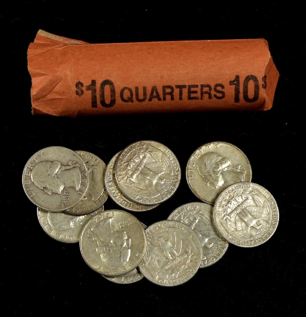 Roll (40 Coins) of 90% Silver Washington Quarters (1 of 3)