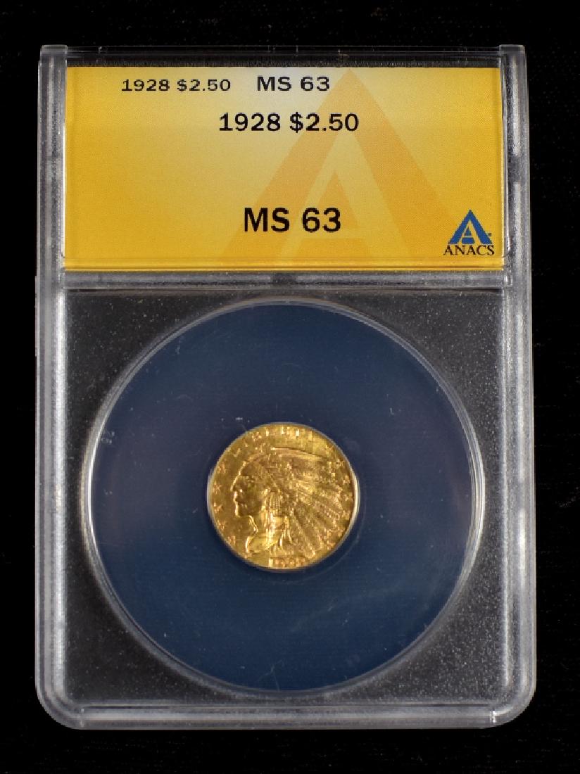 1928 Indian $2 1/2 Gold Coin (1 of 3)