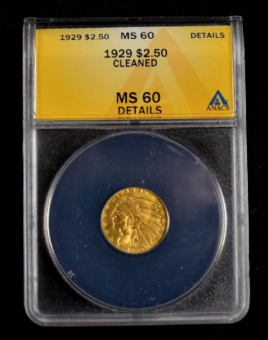 1929 Indian $2 1/2 Gold Coin (1 of 3)