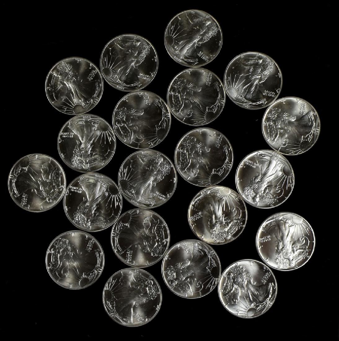 20 Uncirculated Silver Eagles (1 of 4)