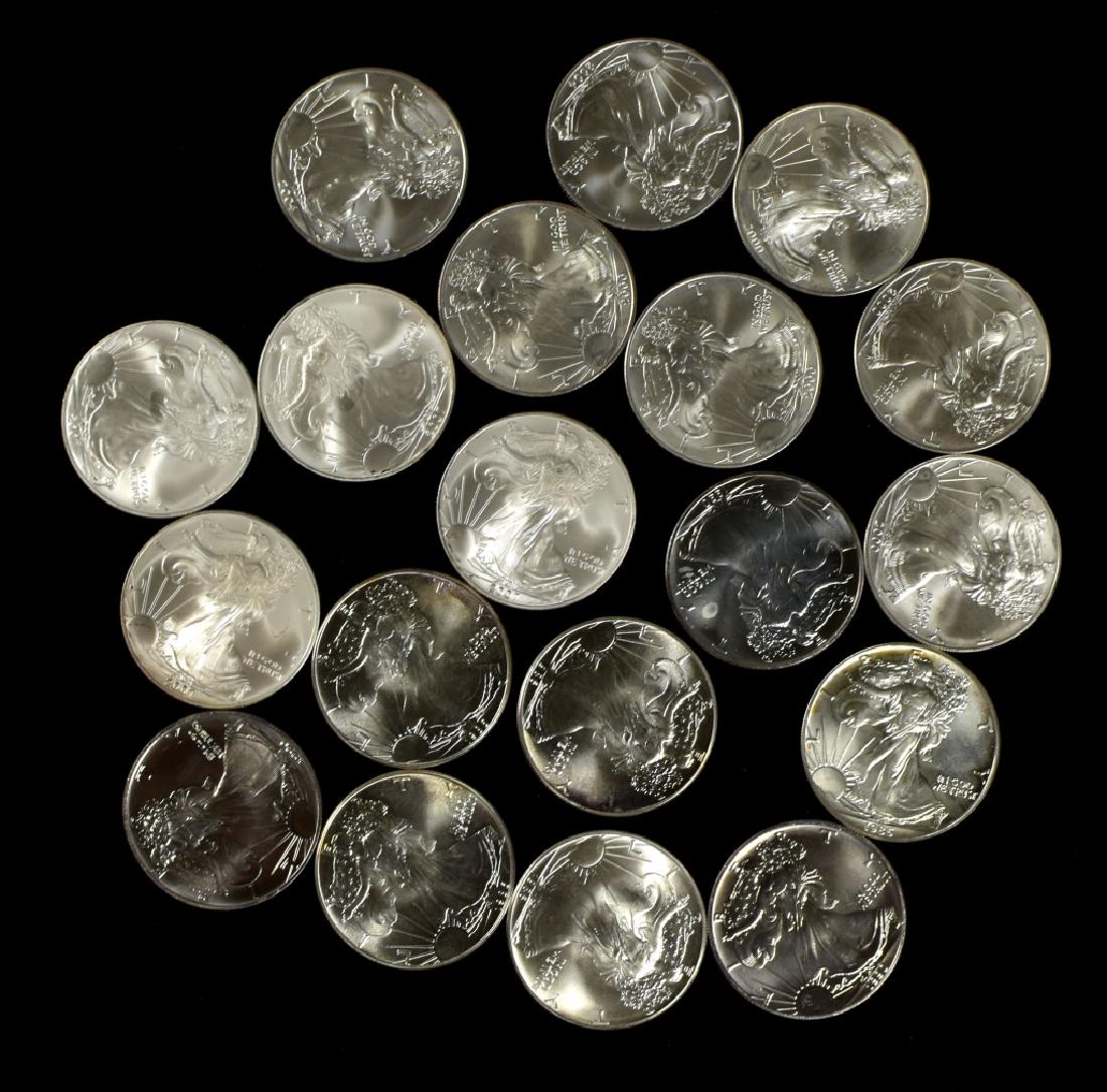 20 Uncirculated Silver Eagles (1 of 4)