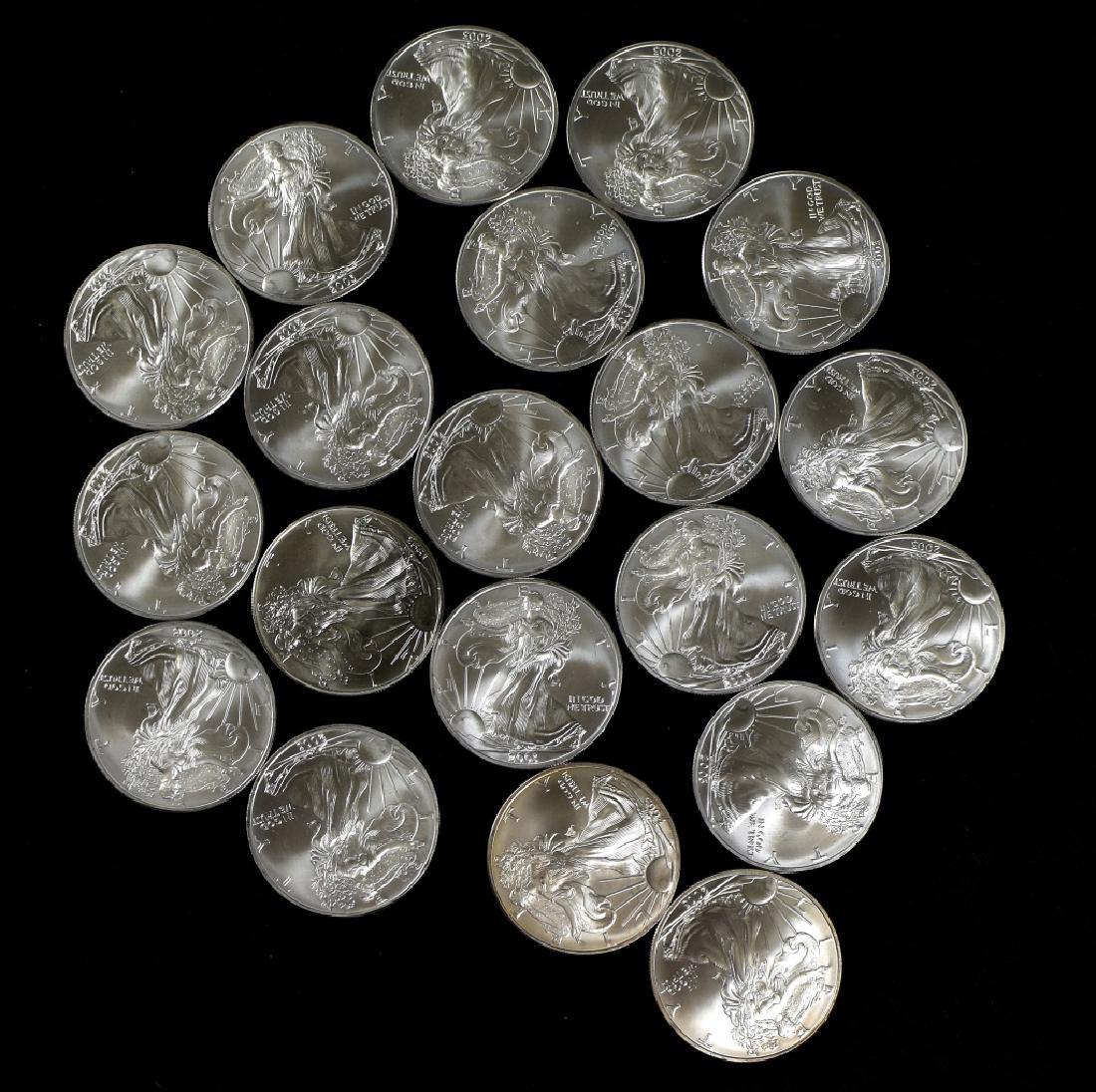 20 Uncirculated Silver Eagles (1 of 4)