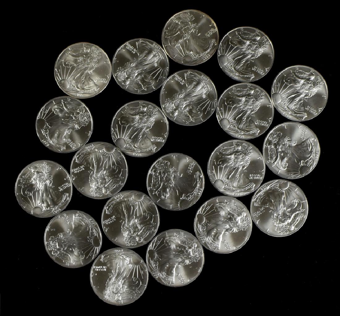 20 Uncirculated Silver Eagles (1 of 4)