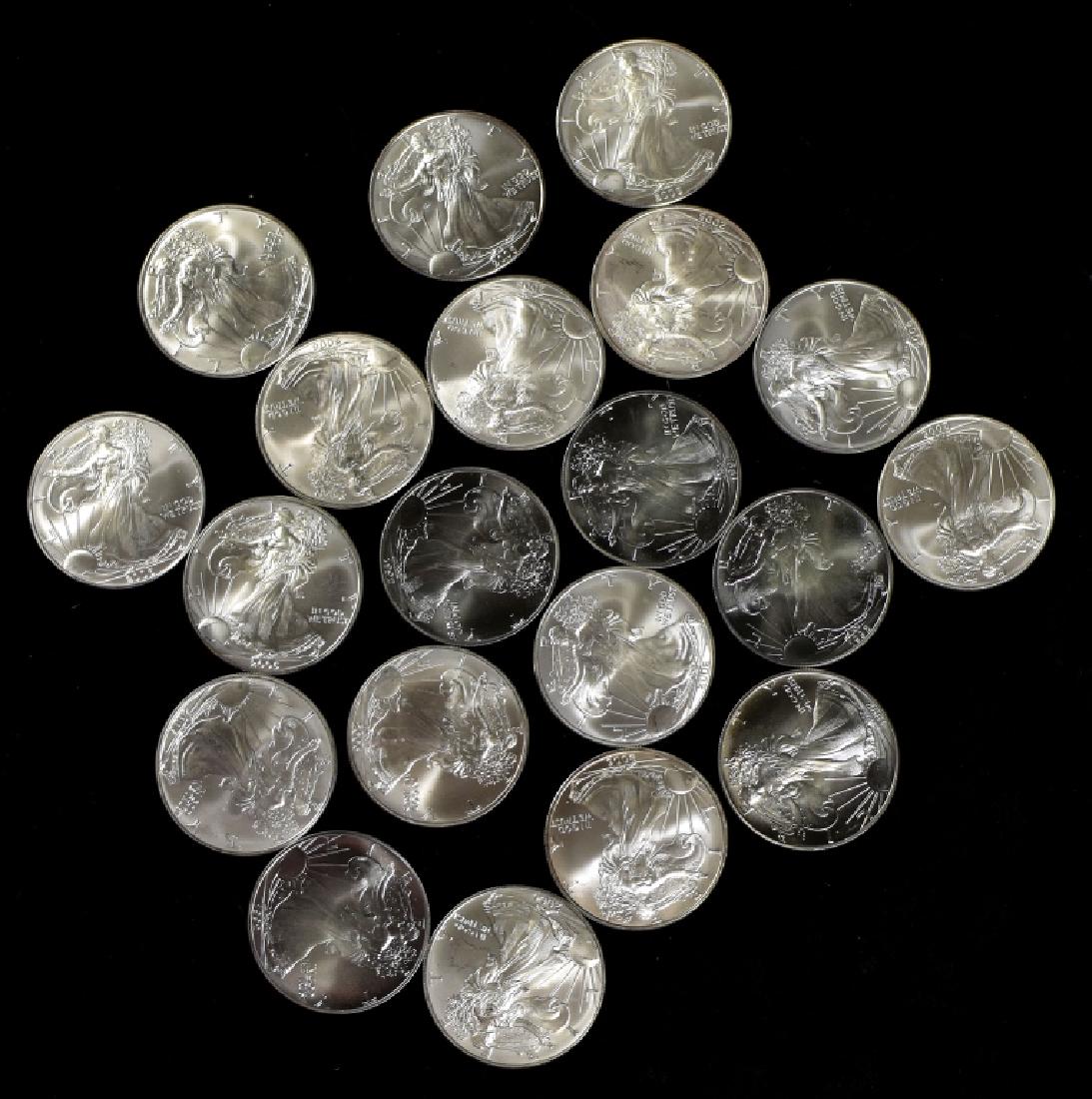 20 Uncirculated Silver Eagles (1 of 4)