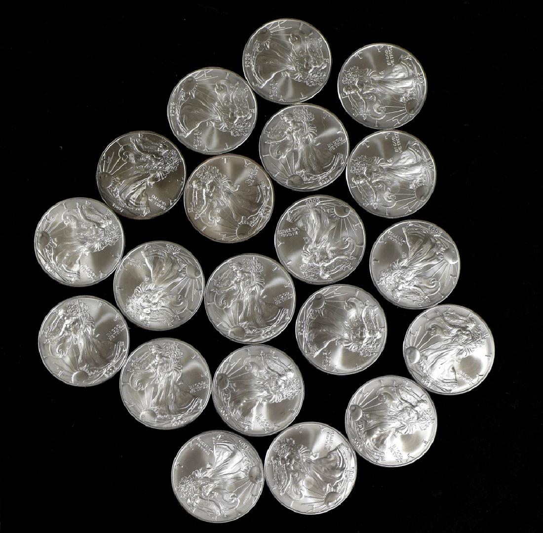 20 Uncirculated Silver Eagles (1 of 4)