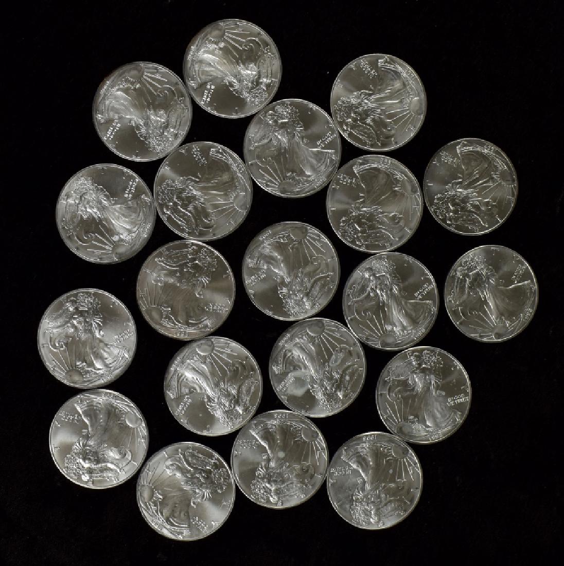 20 Uncirculated Silver Eagles (1 of 4)
