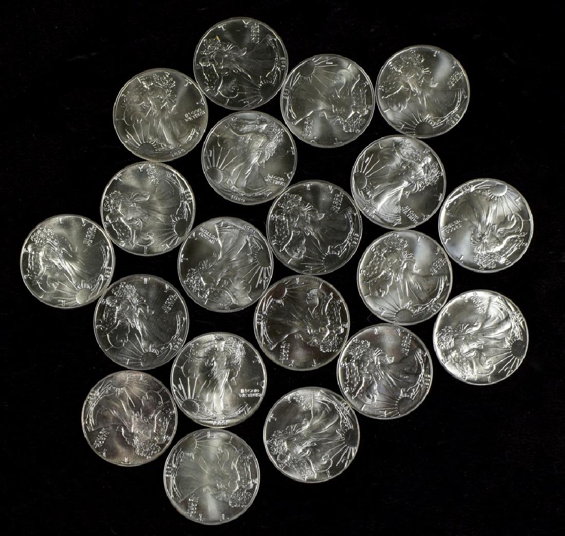 20 Uncirculated Silver Eagles (1 of 4)