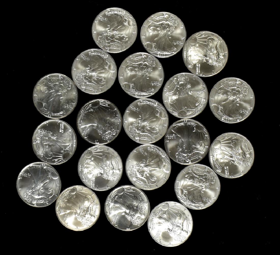 20 Uncirculated Silver Eagles (1 of 4)