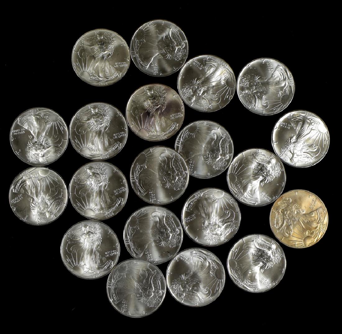 20 Uncirculated Silver Eagles (1 of 4)