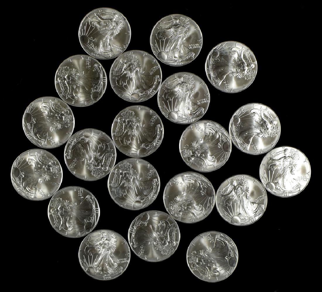Roll of Uncirculated Silver Eagles (1 of 4)