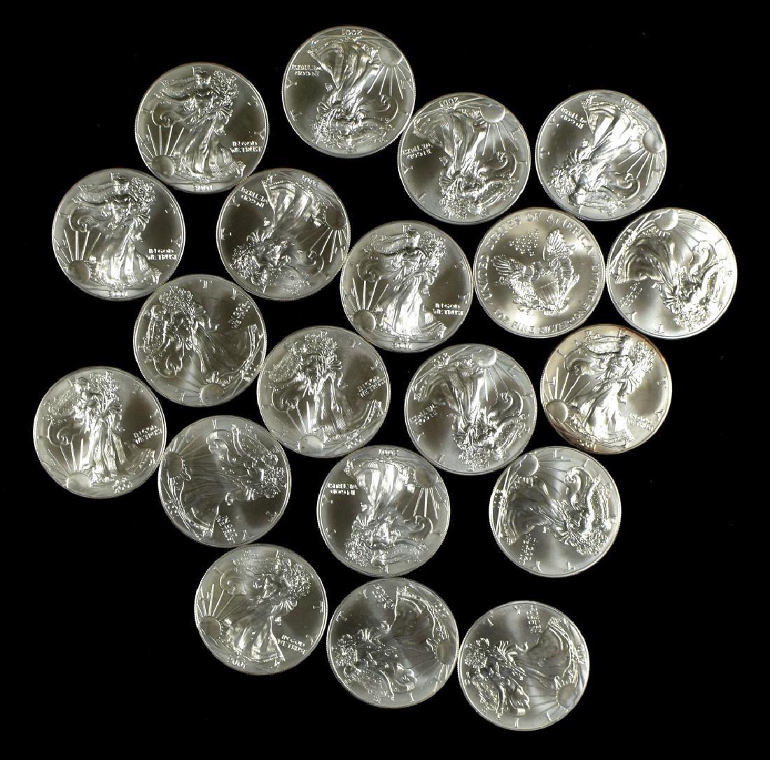 Roll of Uncirculated Silver Eagles (1 of 4)