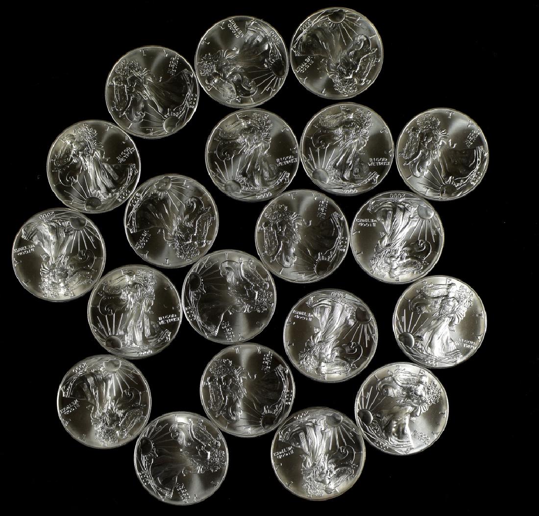 Roll of Uncirculated Silver Eagles (1 of 4)