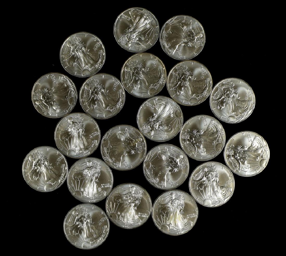 Roll of 1997 Uncirculated Silver Eagles (1 of 4)