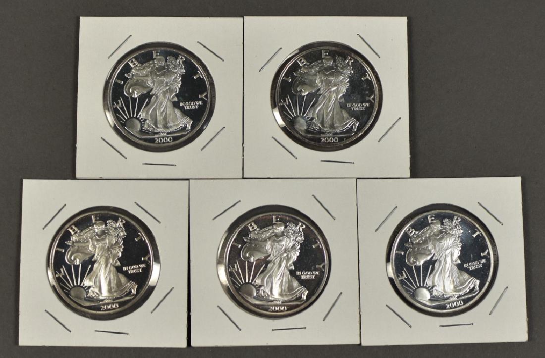5 "New Millenium" .999 One Troy Oz. Silver Rounds (1 of 2)