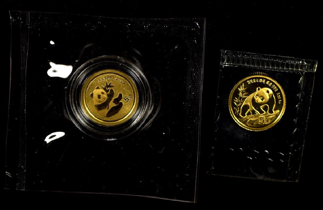 Two 1/20 Oz. Gold Pandas (1 of 2)
