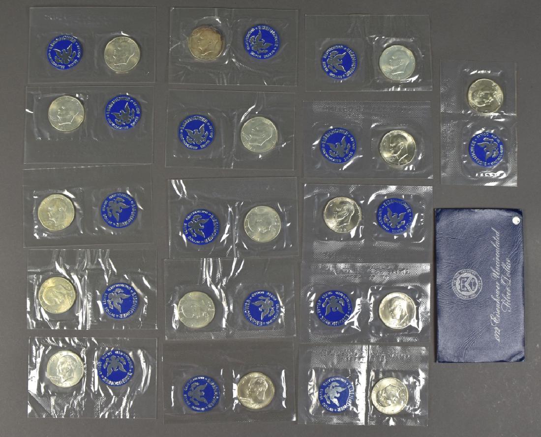 Sixteen 40% Silver Uncirc. Eisenhower Dollars (1 of 4)