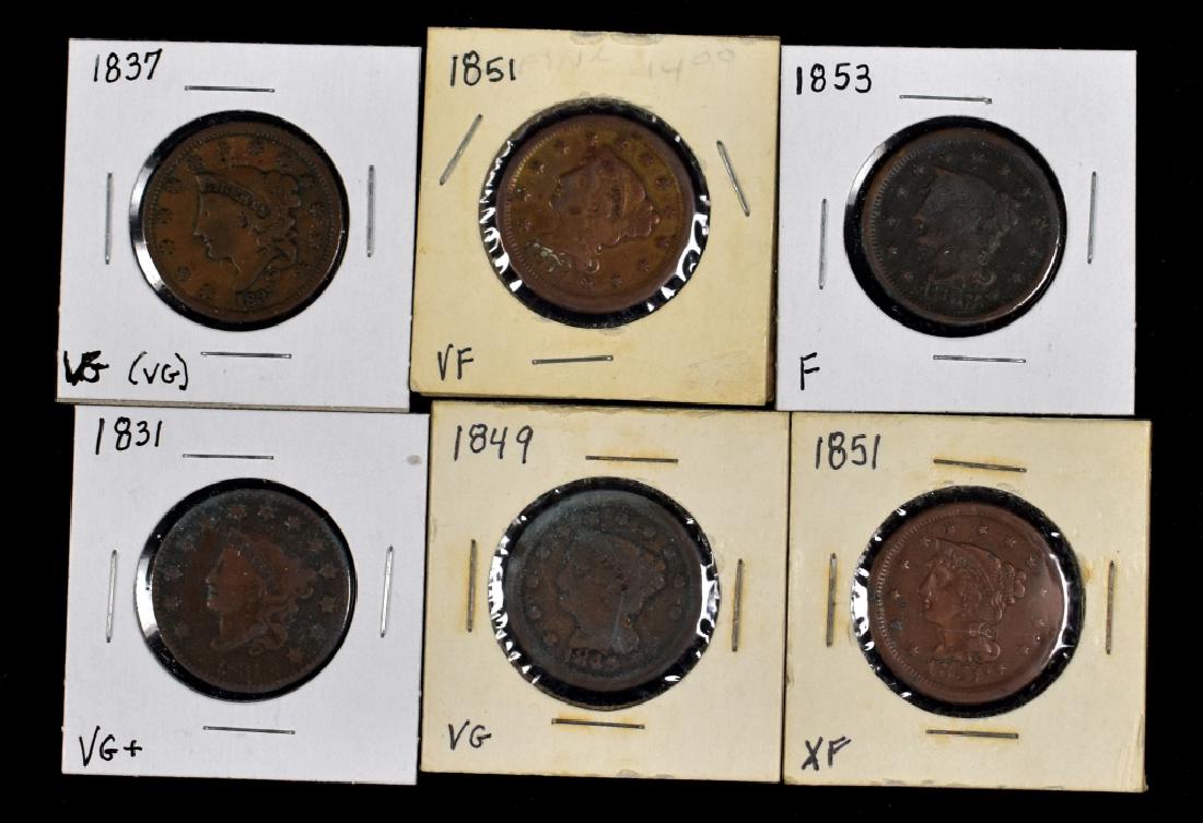 Six Large Cents (1 of 2)