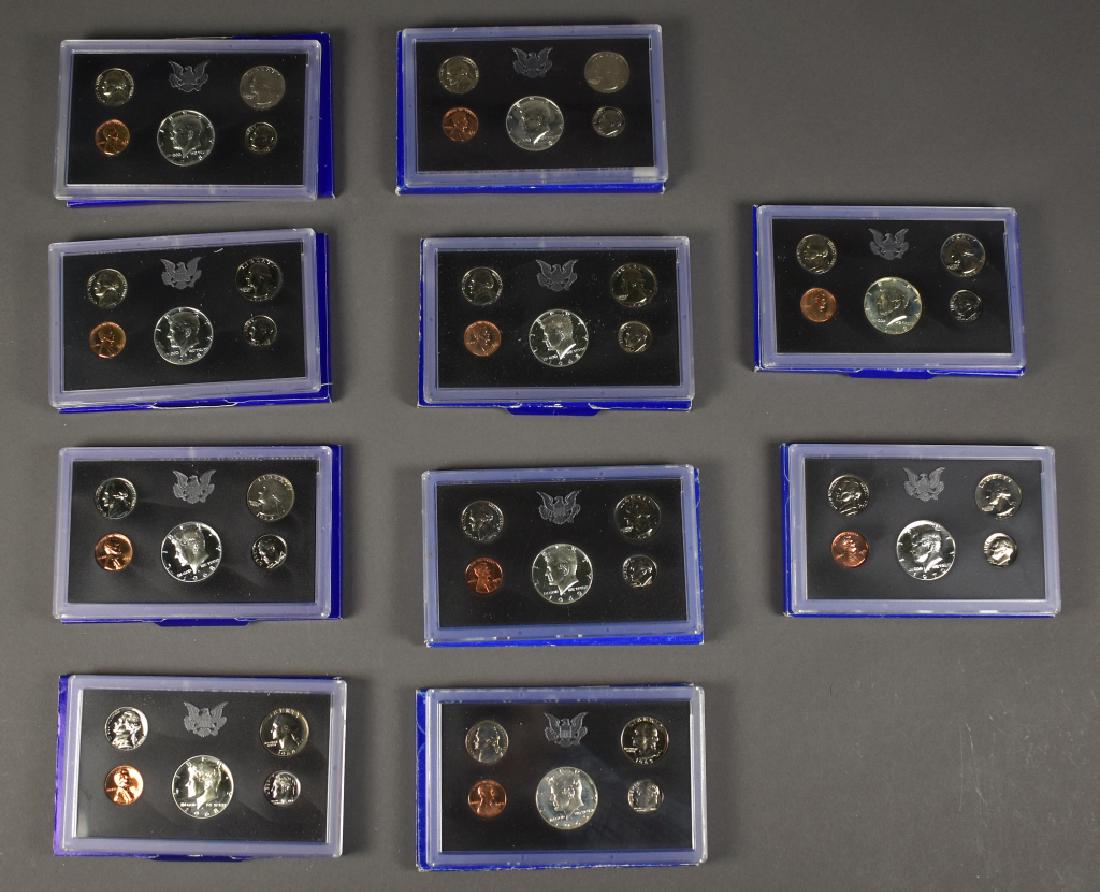 Ten Proof Sets w/ 40% Silver Half Dollars (1 of 4)