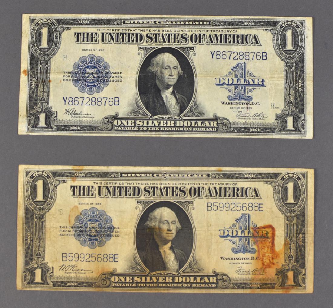 Two 1923 Large $1.00 Silver Certificates (1 of 2)