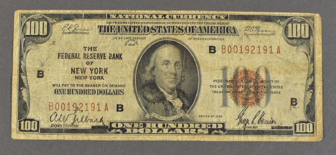 Series 1929 National Currency $100 Note (1 of 2)