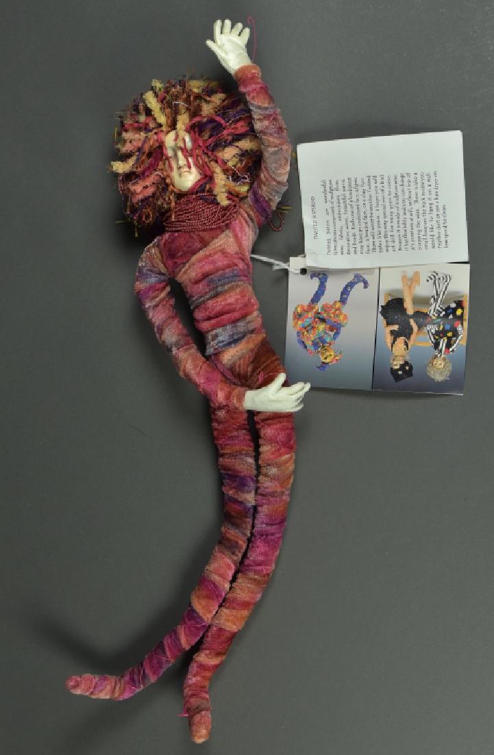 Artist One-of-a-Kind Jester Doll: By Anna Mayer Meier of Twisted Sisters. 23" H.