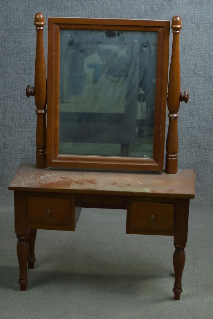 Child's Antique Dressing Table: 20" W x 30" H. With tilt mirror.