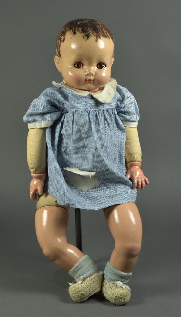 Effanbee Composition Baby: 24". With sleep eyes and cloth body. Crier not working. Molded hair. Very good.