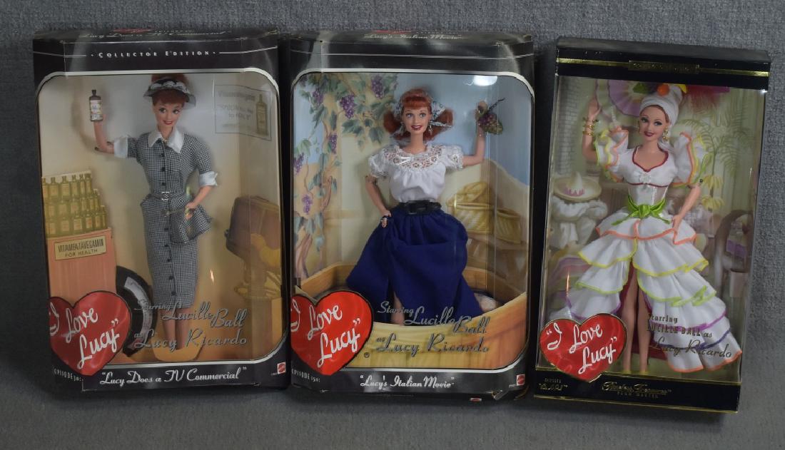 Three Barbies: Barbie as Lucy Ricardo "Be A Pal", I Love Lucy Lucy's Italian Movie, Lucy Does A TV Commercial.