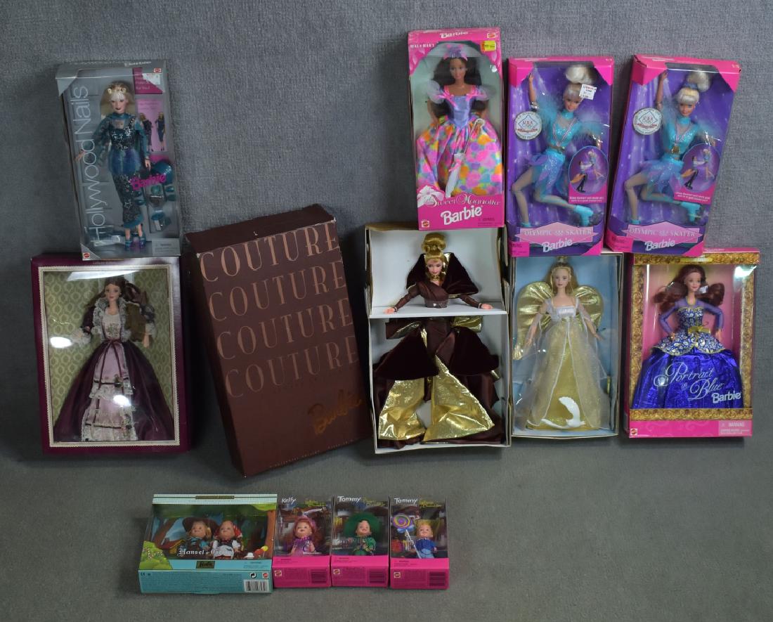 Twelve Barbies: Includes Couture in Taffeta, 3 Munchkins, Angelic Inspirations and Victorian Barbie with Cedric Bear.