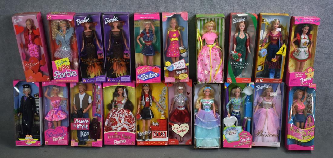 Twenty Barbies: Includes Share 'n Style Ken, 101 Dalmatians, School Zone, Easter Treats, and more.
