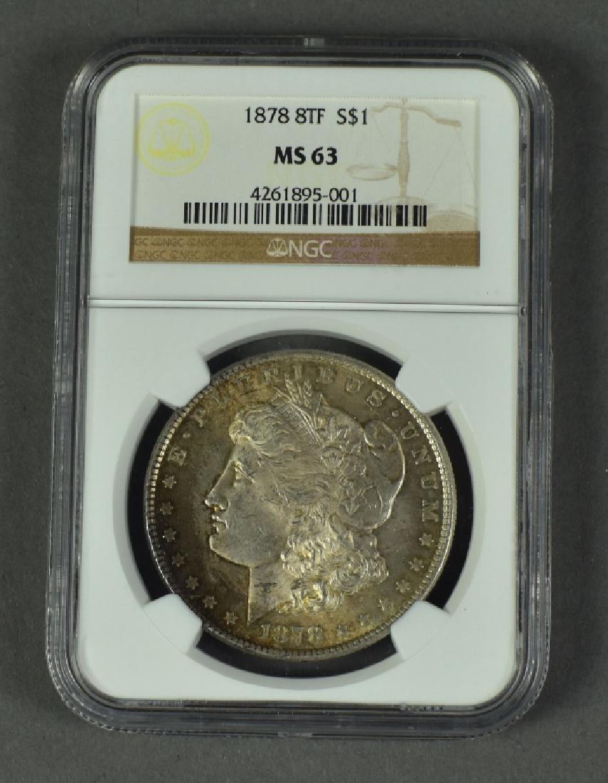 1878-8TF Morgan Dollar NGC Certified MS63. (1 of 2)