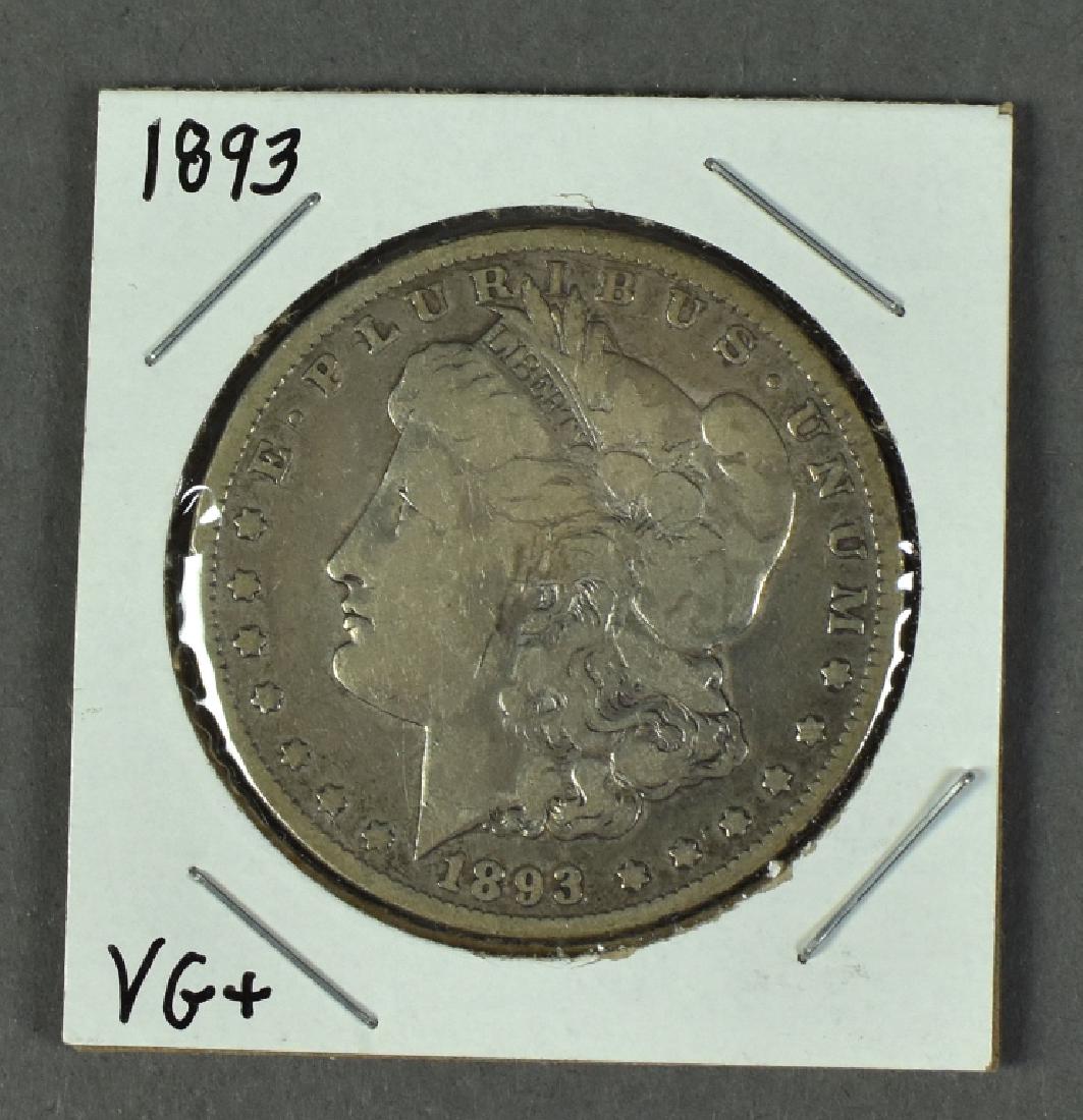 1893 Morgan Dollar This very scarce date grades a (1 of 2)