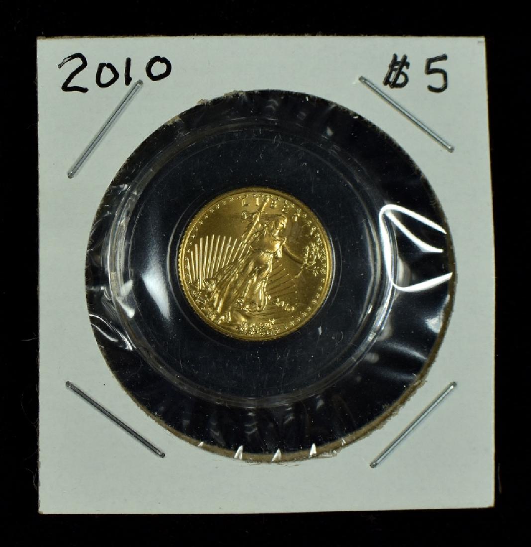2010 Gold 1/10 oz. Eagle Solid BU. (1 of 2)